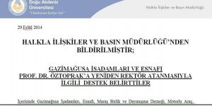 ‘DAÜde ‘REKTÖRLÜK’ propagandası