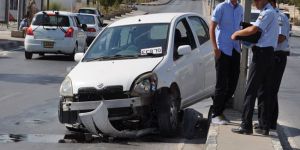 Hastane önündeki kaza korkuttu