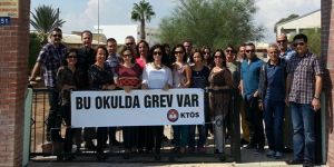 KTÖS iki okulda grev yaptı