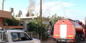 Aşırı elektrik yüklenmesinden yangın çıktı