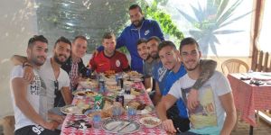 Kaymaklı futbolcuları keyif yaptı