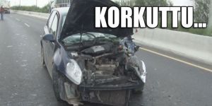 Park halindeki araca çarptı