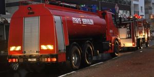 Odun sobasına benzin dökerken yangın çıktı