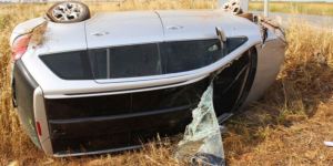 Tek başına kaza yaptı