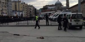 Taksimde polis noktasına saldırı