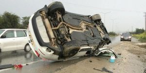 Yağmurlu havada kaza ucuz atlatıldı!