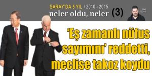 ‘Eş zamanlı nüfus sayımını’ reddetti, meclise takoz koydu