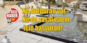 Saraya havuz yapıldı, izin yok