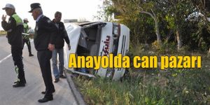 Mağusa-Güvercinlik yolunda korkutan kaza