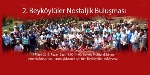 Beyköylüler 17 Mayısta yeniden buluşuyor