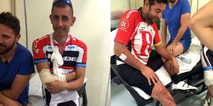 Bisikletli gruba araç çarptı!