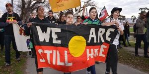 Aborjinler gösteri düzenlendi