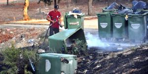 Çöpe atılan kömür yangına neden oldu...