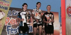 Duatlon yarışı nefes kesti