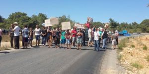 Tepebaşında su eylemi