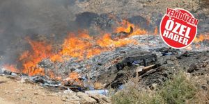 ‘Sanayi çöplüğünde’ yine yangın!