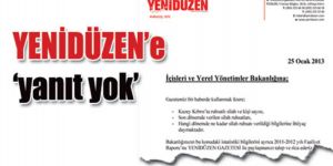 İçişleri’nden YENİDÜZEN’e ‘yanıt yok’