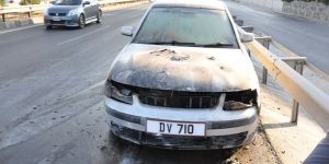 Seyir halinde ateş aldı