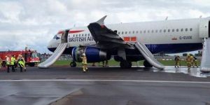 Uçağın motoru alev aldı: 14 yaralı