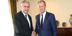 Akıncı, Tusk ile görüştü