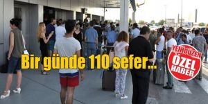 Ercanda dönüş kalabalığı