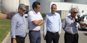 Haspolat Arıtma Tesisi’nde incelemede bulundu