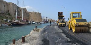 Antik Liman’daki mendirek asfaltlandı