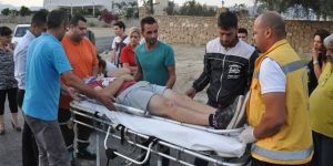 Motor sürücüsü kazayı ucuz atlattı