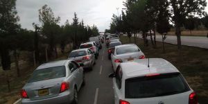 Kermiya, araçlarla doldu taştı