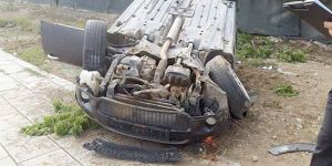 Ağaçlara vurarak durdu