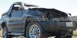 VİRAJI ALAMADI TAKLA ATTI