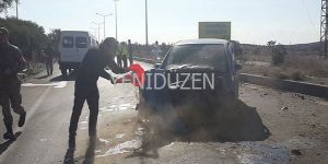 KARŞI ŞERİDE GEÇTİ: 2 YARALI