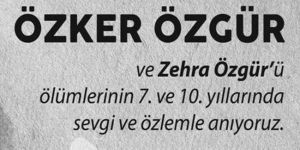 Özker Özgür ve Zehra Özgür anılıyor