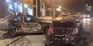 Alkollü kaza yaptı, ortalığı dumana kattı!