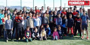 Haspolatlı çocuklara futbol okulu