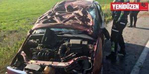 Dikkatsiz sürüş kazaya sebep oldu