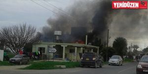  Fabrika bölümü tamamen yandı