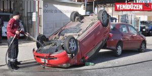 Korkutan kaza ucuz atlatıldı