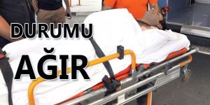 Elektrik direğine çarptı, ağır yaralandı