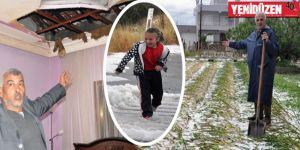 Yağmur ve dolu yağışı Mesarya’yı vurdu