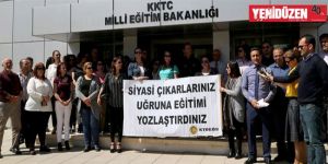 KTOEÖS bakanlık önünde eylem yaptı