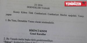 Yeni Dernekler Yasası yürürlükte.