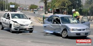 Lefkoşa’da 2 aracın karıştığı kaza korkuttu…