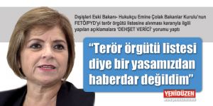 “Terör örgütü listesi diye bir yasamızdan haberdar değildim”