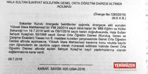 İlahiyat Kolejiyle ilgili karar resmi gazetede 