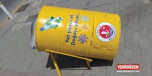 Girne’de geri dönüşüm varilleri yerleştirdi