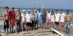 Rüzgara karşı yarıştılar