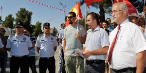 Eylem polise takıldı