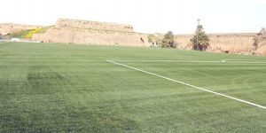 Canbulat Stadı ışıklandırılıyor