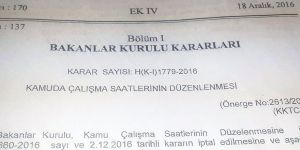 18 Aralık uzlaşısı Resmi Gazete’de